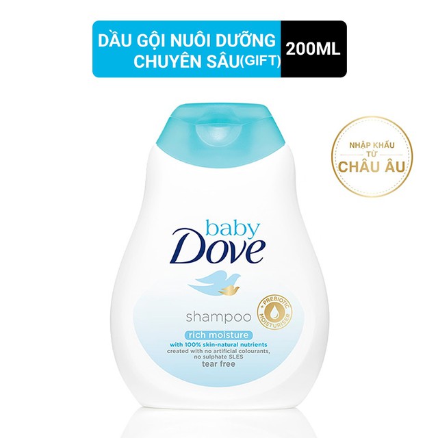 [HC Gift] Dầu gội Baby Dove nuôi dưỡng chuyên sâu 200ml